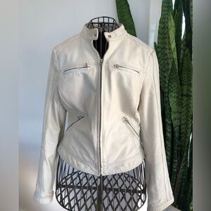 Danier Cream Leather Jacket